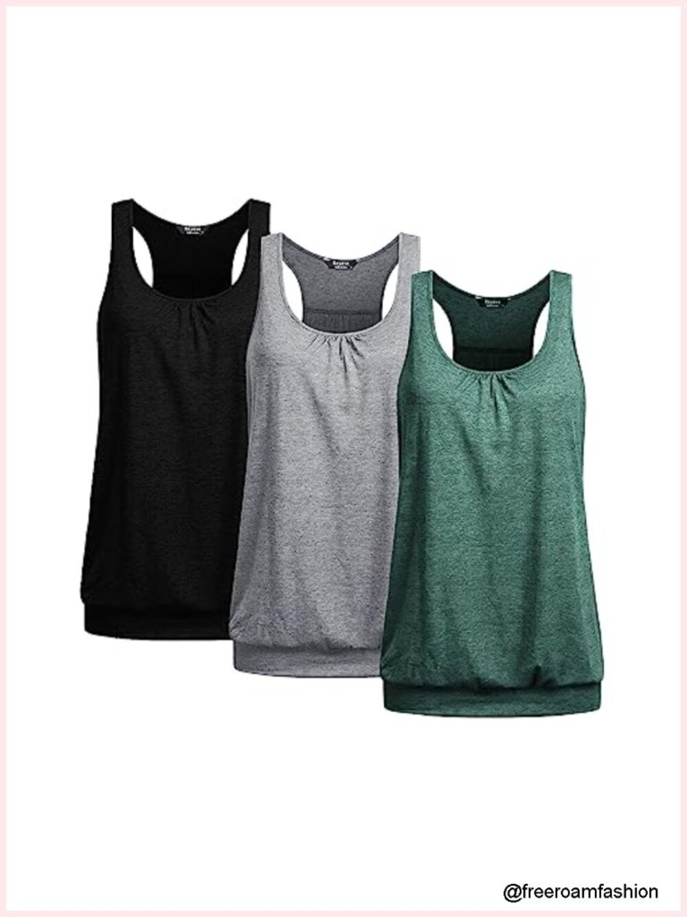 Beyove Yoga Tank Tops for Women 3-Pack Plus Size Sleeveless Racerback Tanks